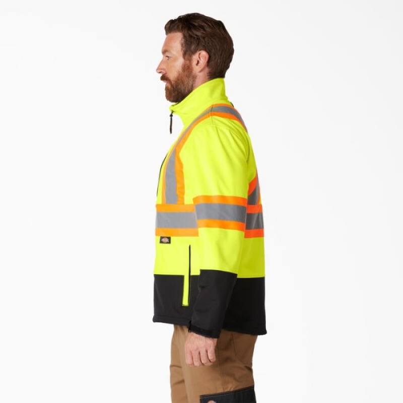 Dickies Hi Vis Protecție Softshell Jacket Galbeni | IPER9742