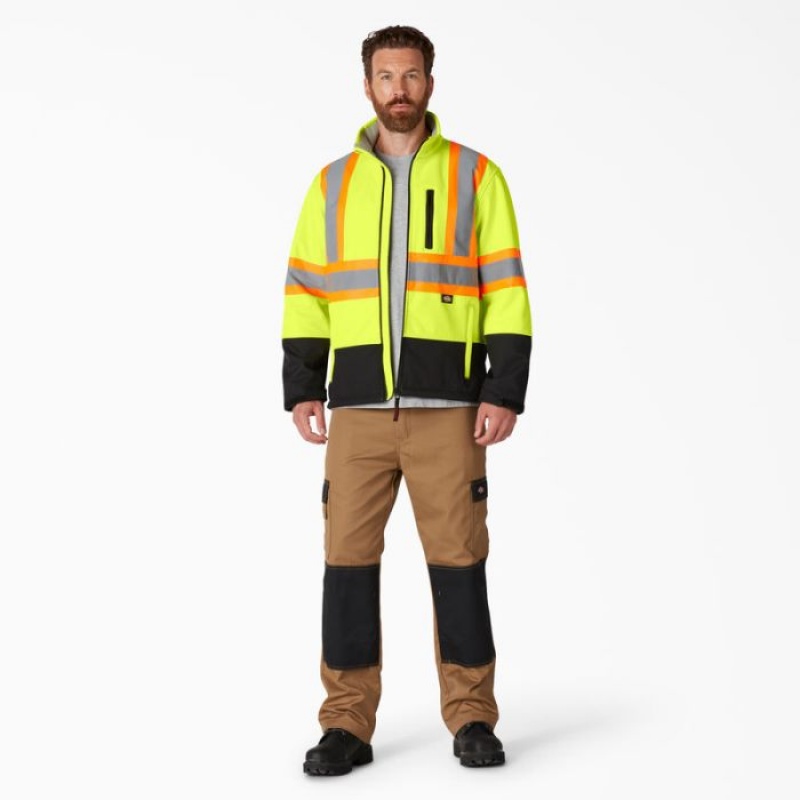 Dickies Hi Vis Protecție Softshell Jacket Galbeni | IPER9742