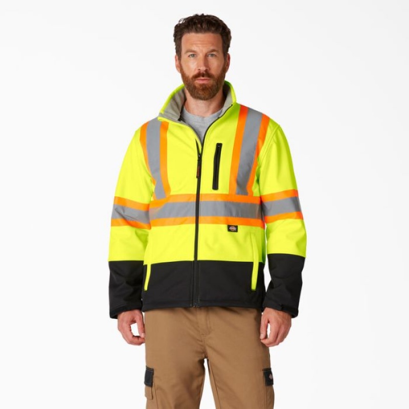Dickies Hi Vis Protecție Softshell Jacket Galbeni | IPER9742