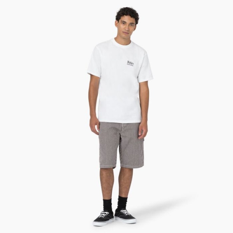 Dickies Hickory Stripe Relaxed Fit Carpenter Shorts, 11