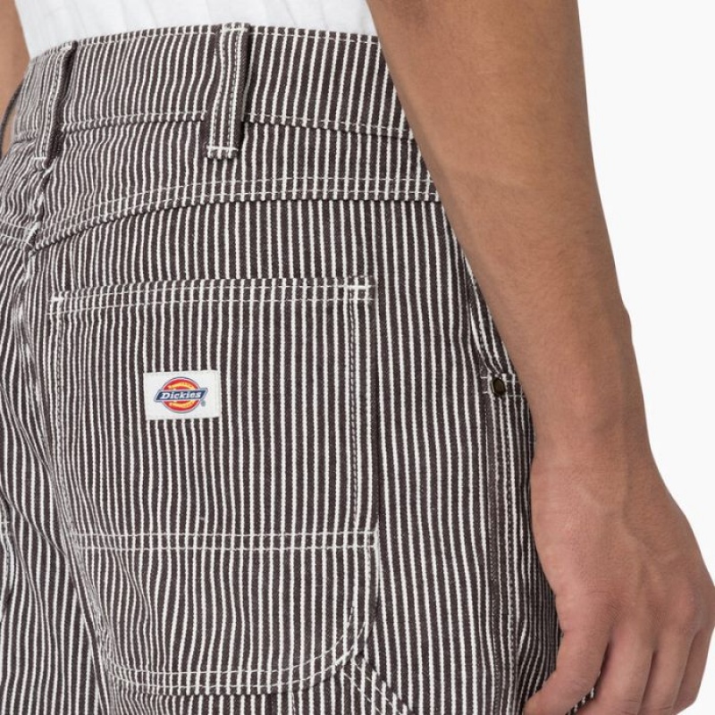 Dickies Hickory Stripe Relaxed Fit Carpenter Shorts, 11