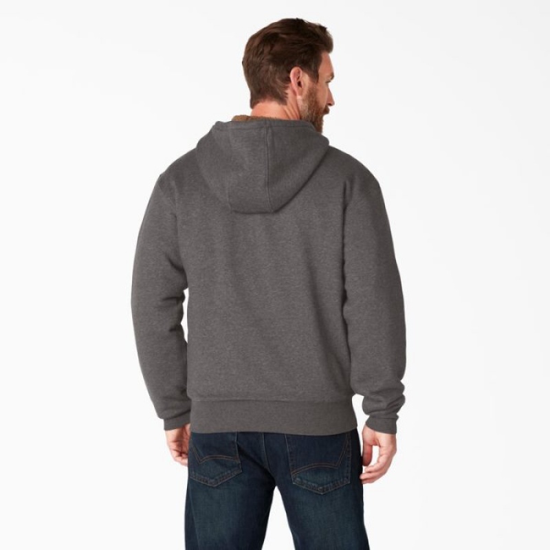 Dickies High Pile Fleece Captusite Full Zip Hoodie Gri Inchis | PXYF7696