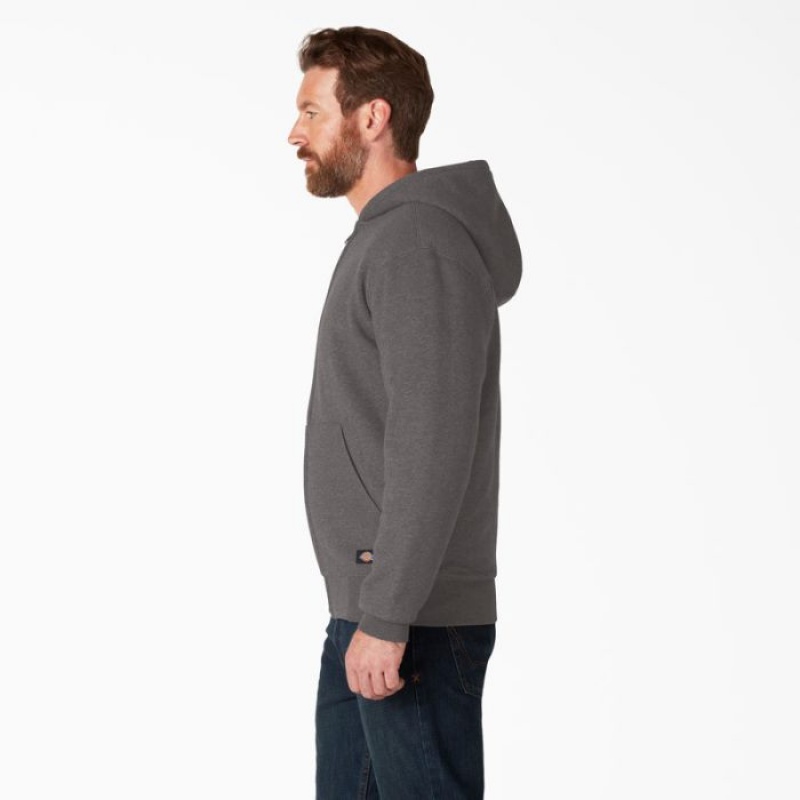 Dickies High Pile Fleece Captusite Full Zip Hoodie Gri Inchis | PXYF7696
