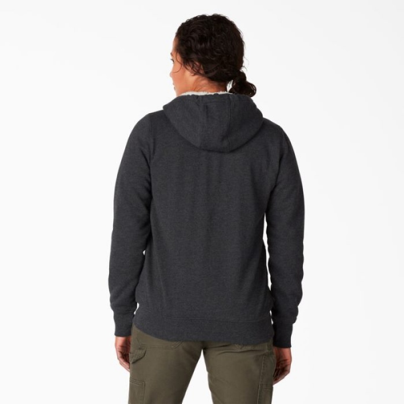 Dickies High Pile Fleece Captusite Hoodie Negrii | LNBS7228