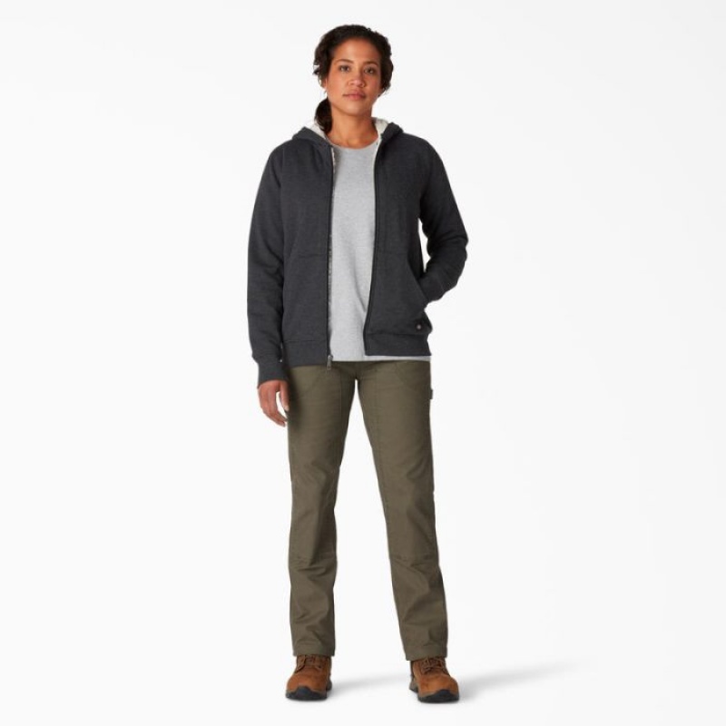 Dickies High Pile Fleece Captusite Hoodie Negrii | LNBS7228