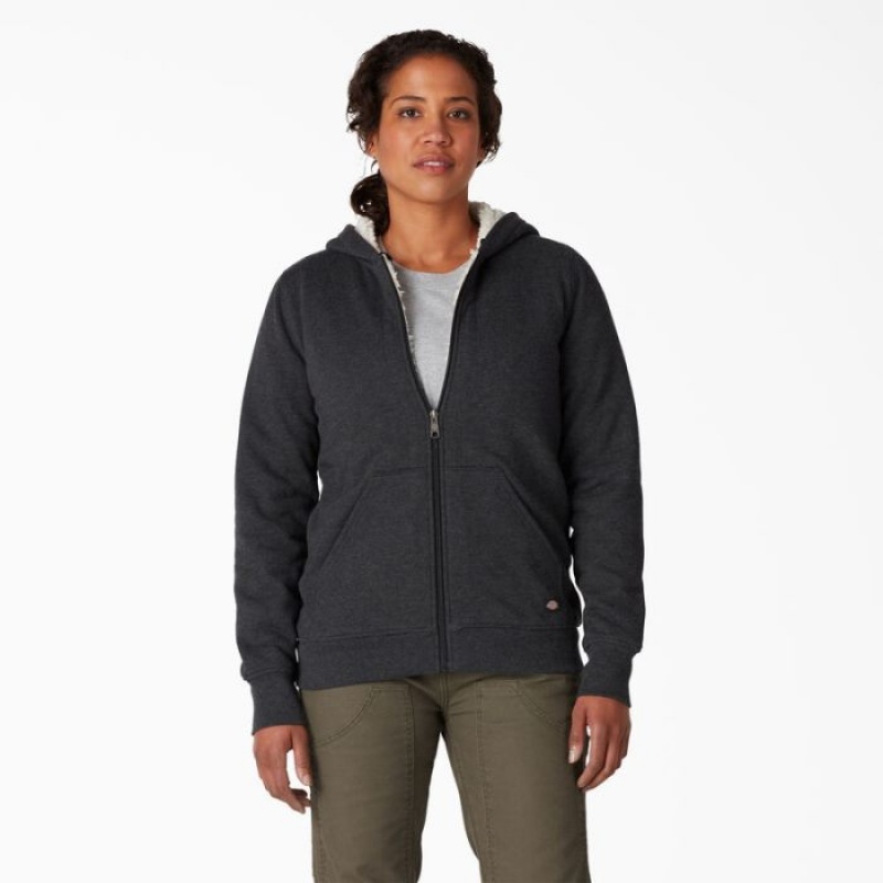 Dickies High Pile Fleece Captusite Hoodie Negrii | LNBS7228