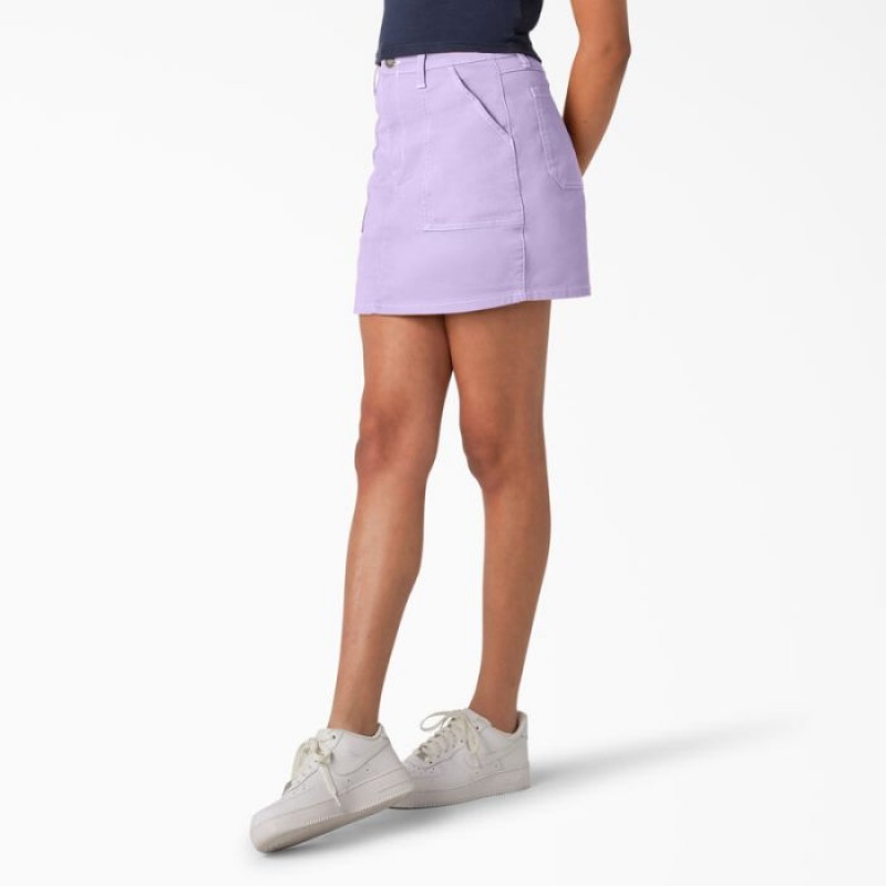 Dickies High Waisted Carpenter Skirt Violet Roz | OXWP4090
