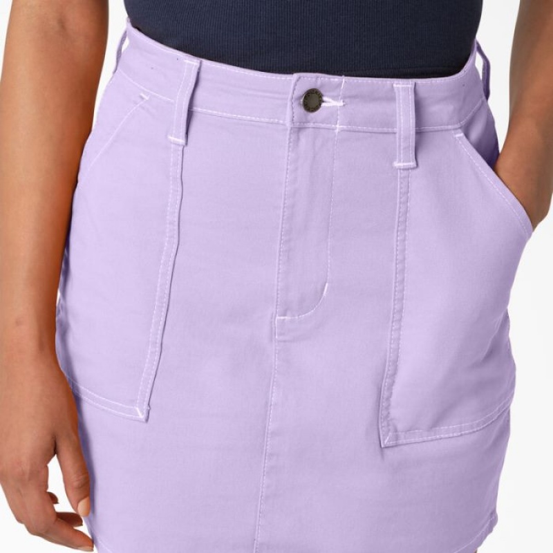 Dickies High Waisted Carpenter Skirt Violet Roz | OXWP4090