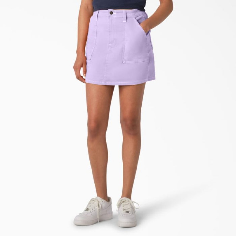 Dickies High Waisted Carpenter Skirt Violet Roz | OXWP4090