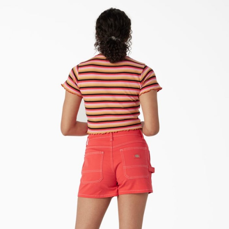 Dickies In Dungi Cropped Baby T-Shirt Portocalii | ARRV4874