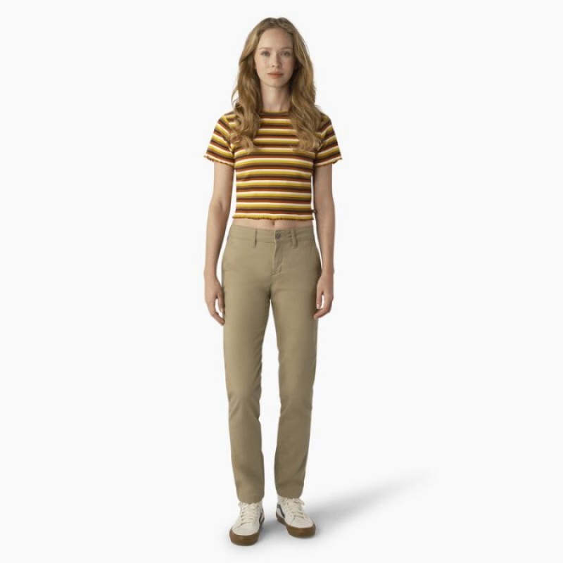 Dickies In Dungi Cropped Baby T-Shirt Portocalii | UERQ8216