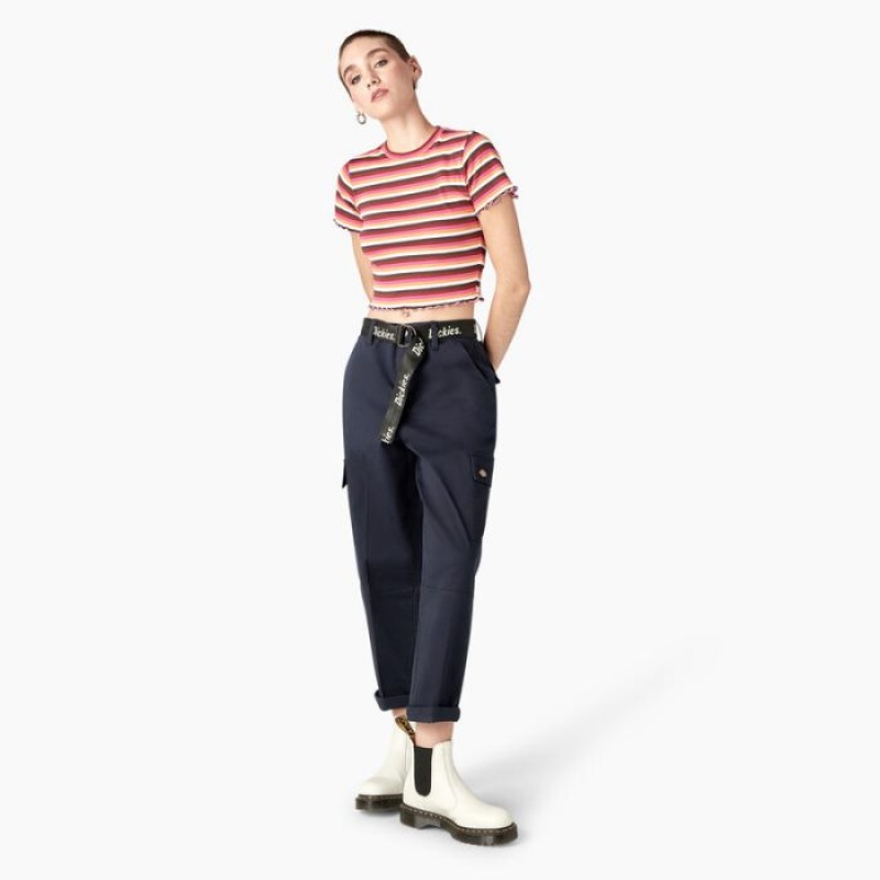 Dickies In Dungi Cropped Baby T-Shirt Roz Albi | ZAMS6081