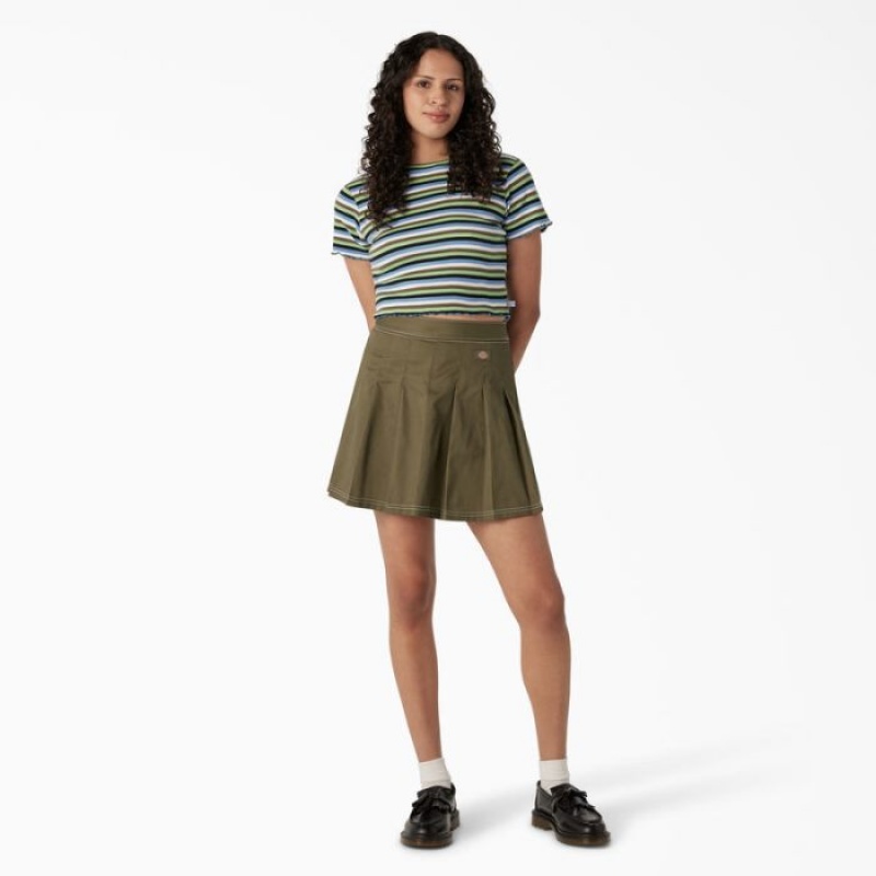 Dickies In Dungi Cropped Baby T-Shirt Verde Menta | GEYW5142