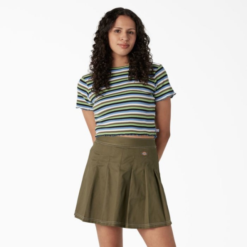 Dickies In Dungi Cropped Baby T-Shirt Verde Menta | GEYW5142