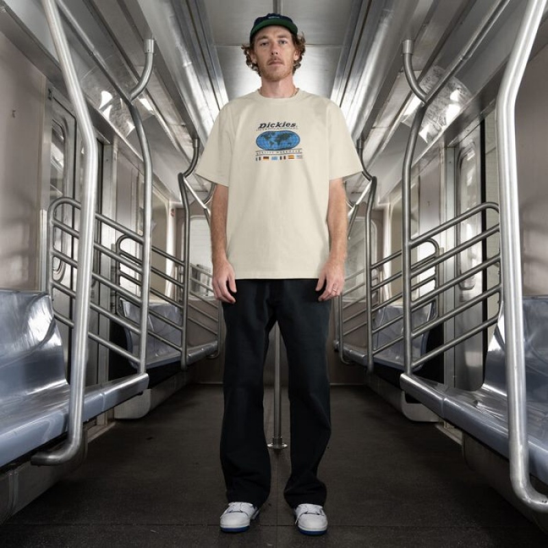 Dickies Jake Hayes Grafice T-Shirt Bej | IEJR6806