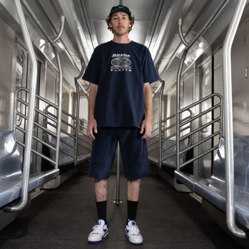 Dickies Jake Hayes Grafice T-Shirt Bleumarin | KWKG9020