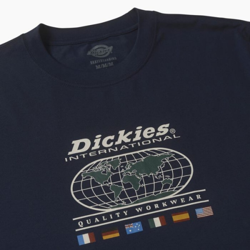 Dickies Jake Hayes Grafice T-Shirt Bleumarin | KWKG9020