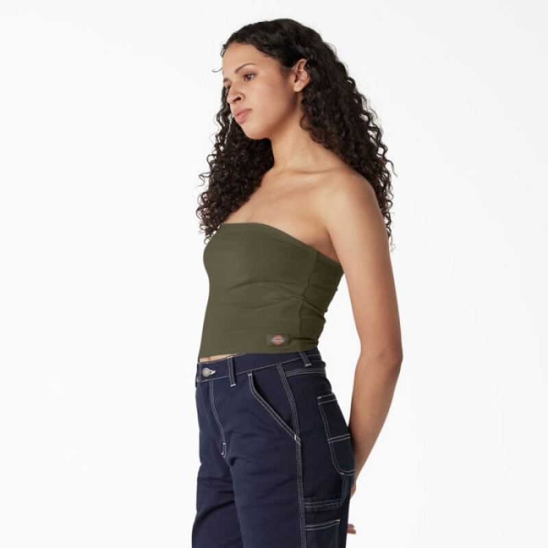 Dickies Knit Tube Top Verzi | OTZD5747