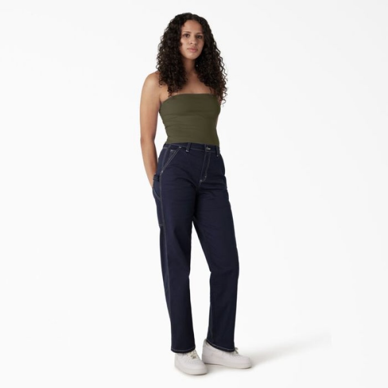 Dickies Knit Tube Top Verzi | OTZD5747