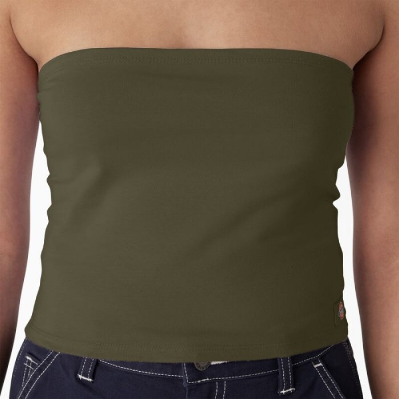 Dickies Knit Tube Top Verzi | OTZD5747