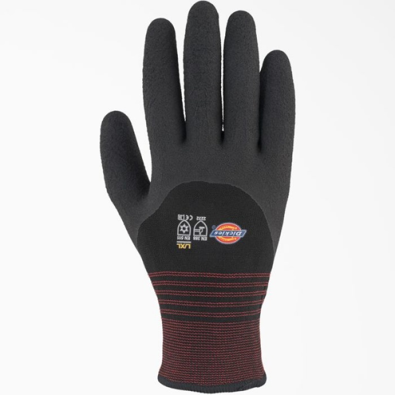 Dickies Latex Coated Lucru Gloves Negrii | ULXI1862