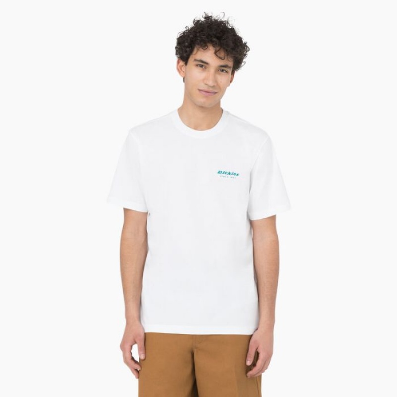 Dickies Leesburg Scurte Sleeve T-Shirt Albi | MCFX3609