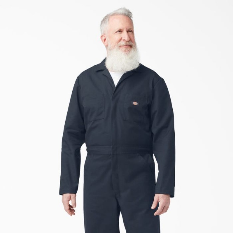 Dickies Long Sleeve Coveralls Bleumarin | DYZZ4580