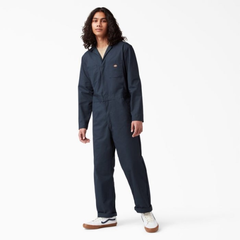 Dickies Long Sleeve Coveralls Bleumarin | DYZZ4580