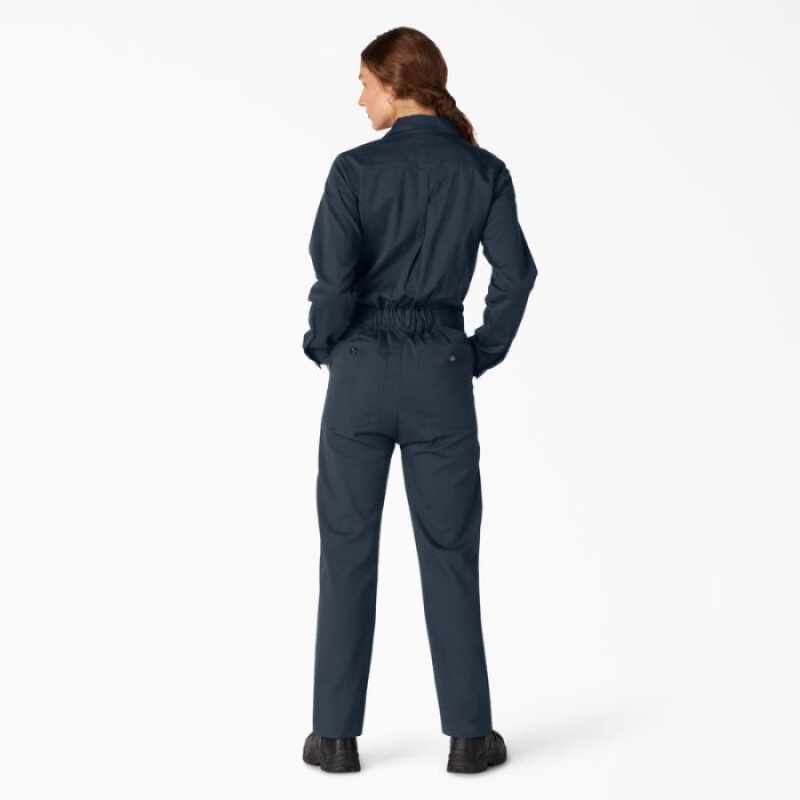 Dickies Long Sleeve Coveralls Bleumarin | IBDD6927