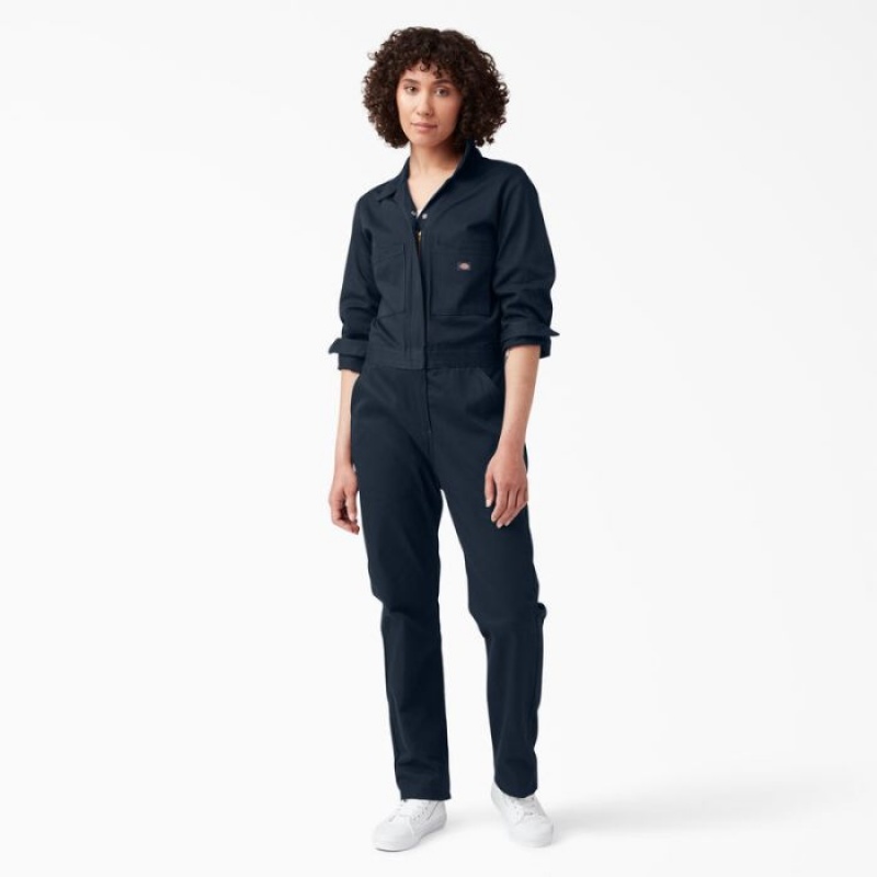 Dickies Long Sleeve Coveralls Bleumarin | IBDD6927