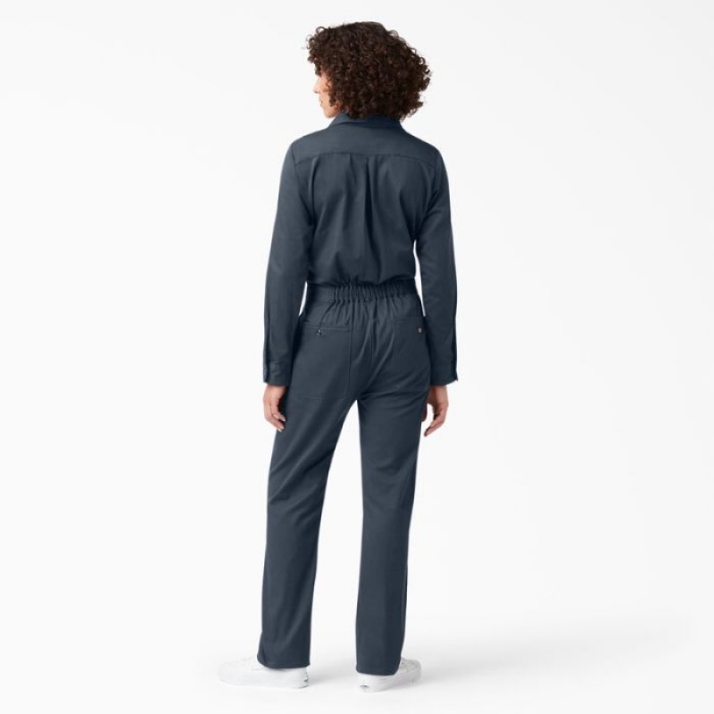 Dickies Long Sleeve Coveralls Bleumarin | IBDD6927