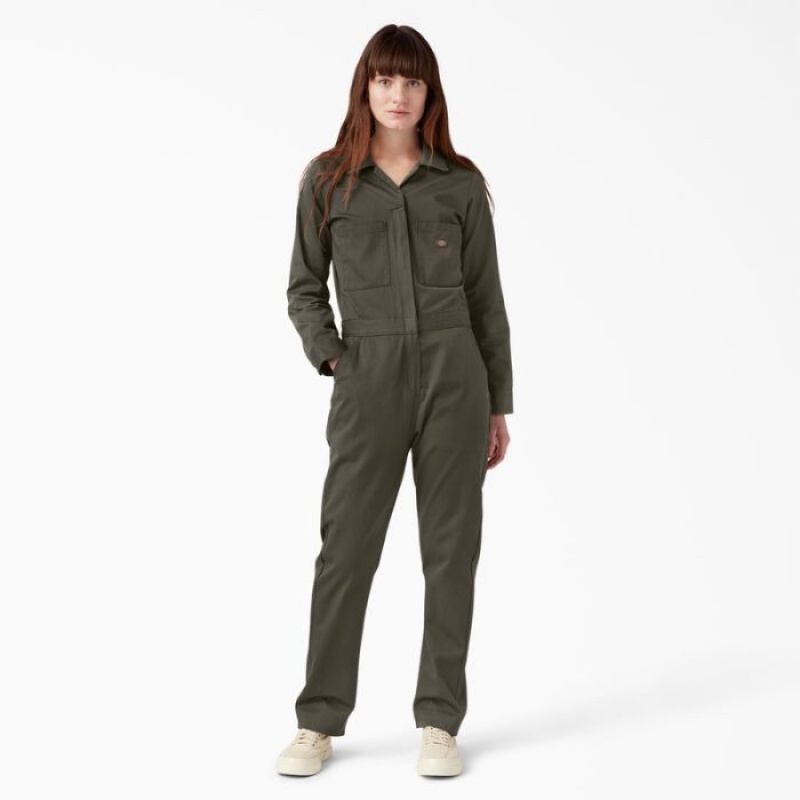 Dickies Long Sleeve Coveralls Verzi | PHLP9359