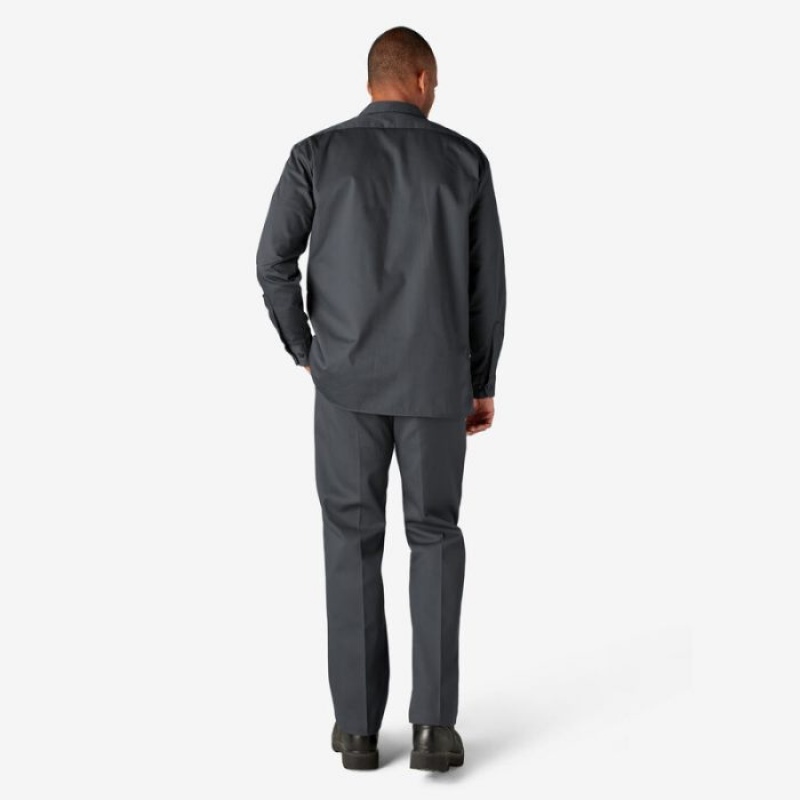 Dickies Long Sleeve Lucru Shirt Gri | WDQH7351