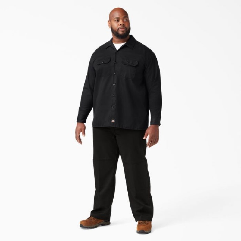 Dickies Long Sleeve Lucru Shirt Negrii | DJOK9096