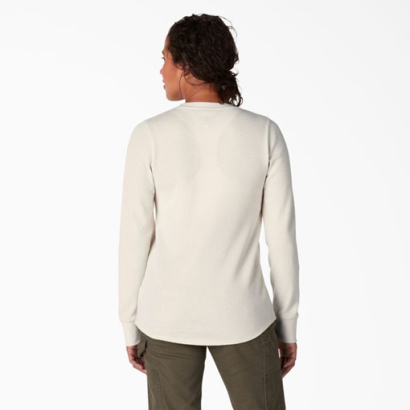 Dickies Long Sleeve Thermal Shirt Bej | ATUL0638