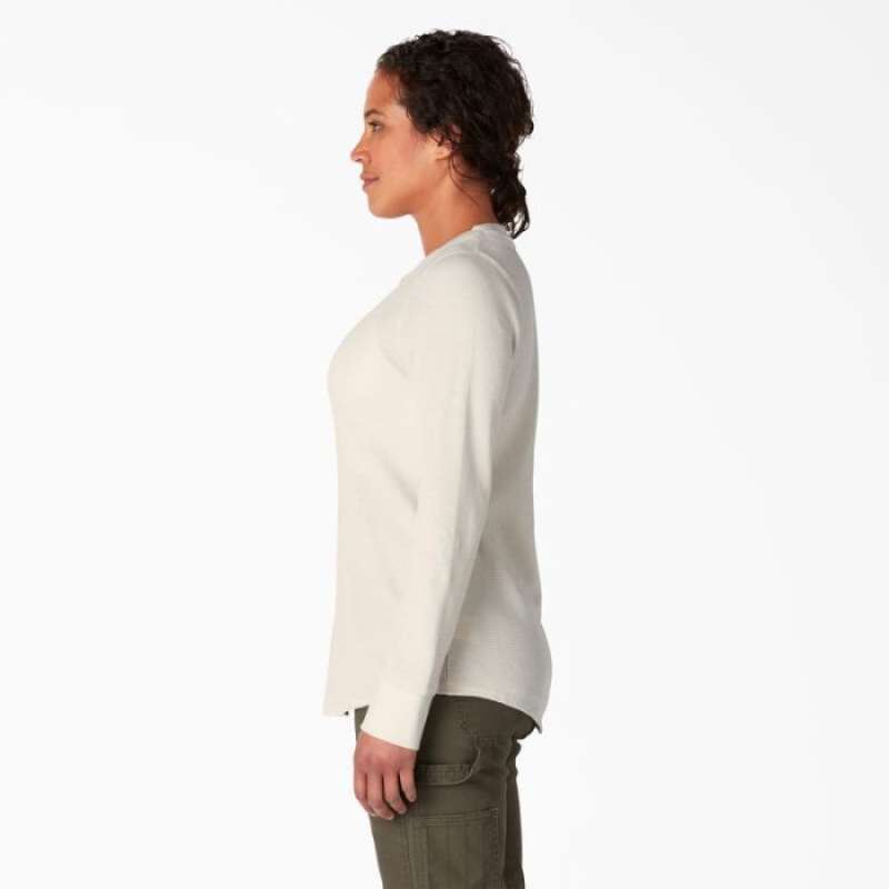 Dickies Long Sleeve Thermal Shirt Bej | ATUL0638