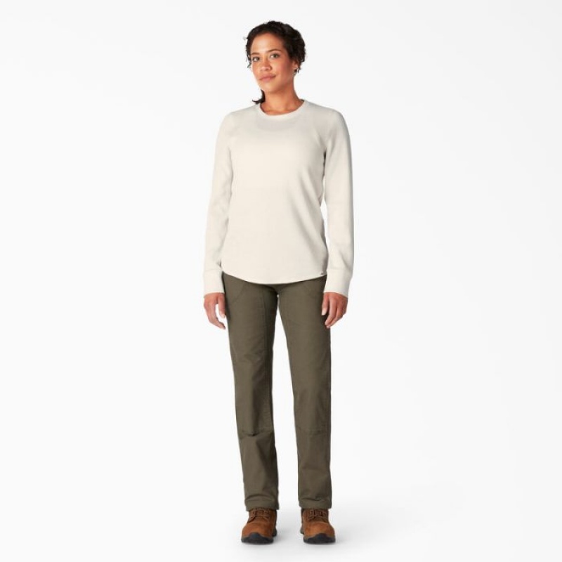 Dickies Long Sleeve Thermal Shirt Bej | ATUL0638
