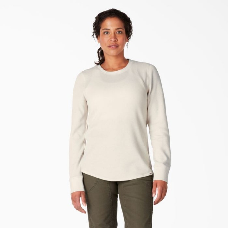Dickies Long Sleeve Thermal Shirt Bej | ATUL0638