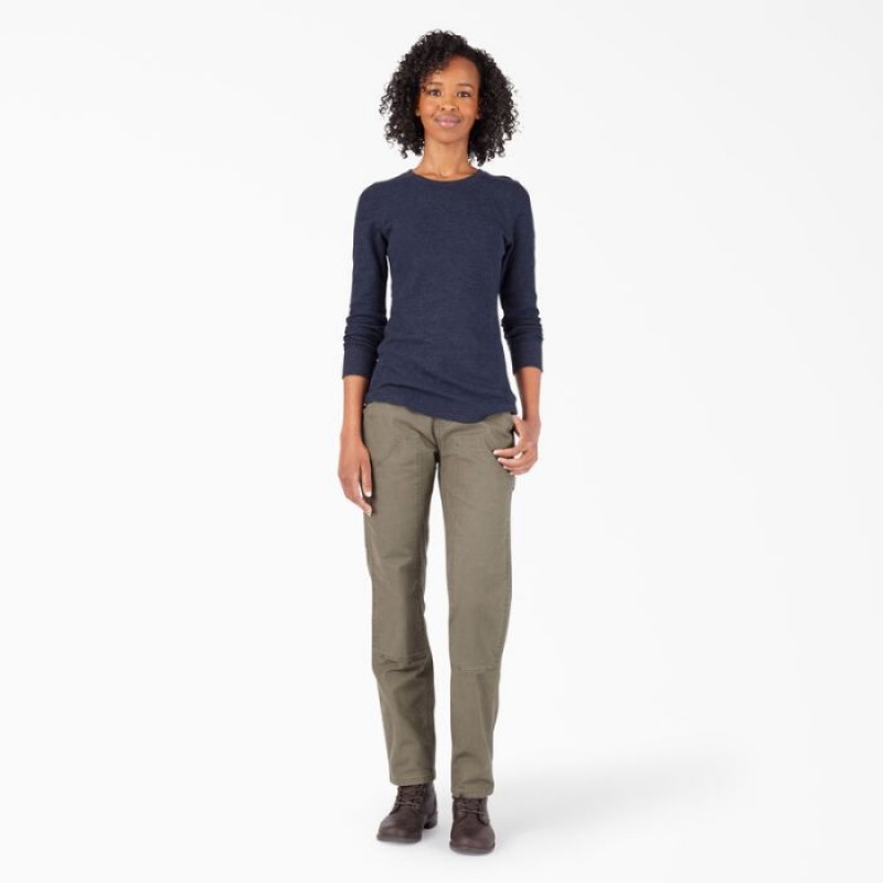 Dickies Long Sleeve Thermal Shirt Bleumarin | JRFW6799