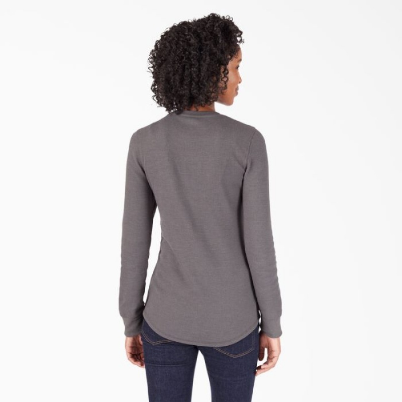 Dickies Long Sleeve Thermal Shirt Gri Inchis | YSBL1375