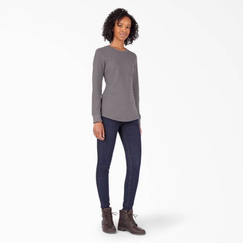 Dickies Long Sleeve Thermal Shirt Gri Inchis | YSBL1375