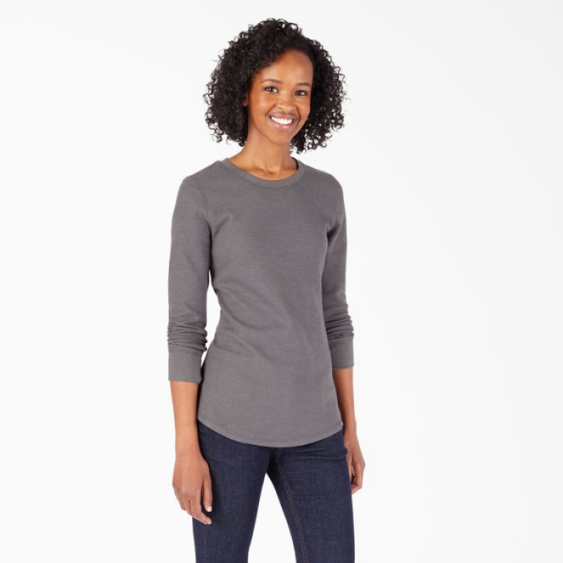 Dickies Long Sleeve Thermal Shirt Gri Inchis | YSBL1375