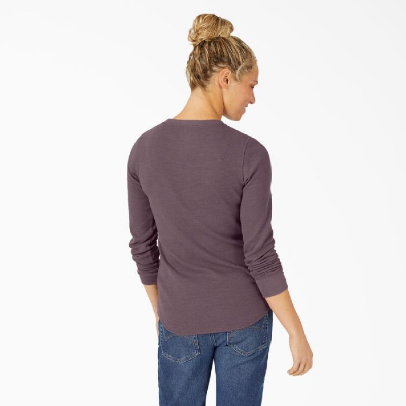 Dickies Long Sleeve Thermal Shirt Violet | TCGK3651