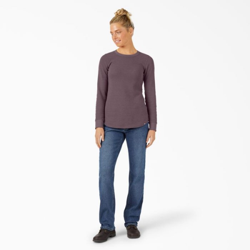 Dickies Long Sleeve Thermal Shirt Violet | TCGK3651