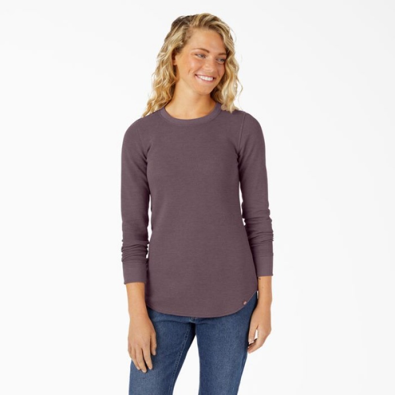 Dickies Long Sleeve Thermal Shirt Violet | TCGK3651