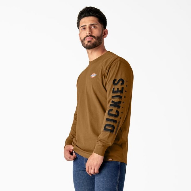 Dickies Long Sleeve Workwear Grafice T-Shirt Maro | XZLW6582