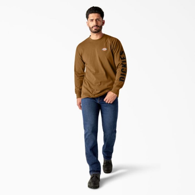 Dickies Long Sleeve Workwear Grafice T-Shirt Maro | XZLW6582