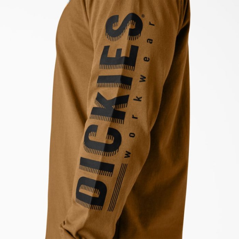 Dickies Long Sleeve Workwear Grafice T-Shirt Maro | XZLW6582