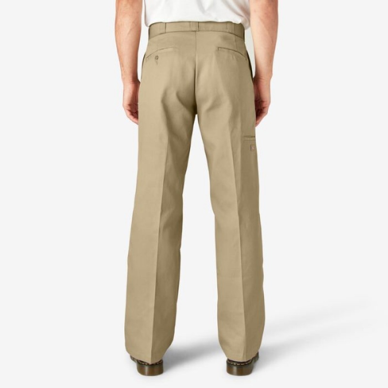Dickies Loose Fit Double Knee Lucru Pants Kaki | CEAV0511