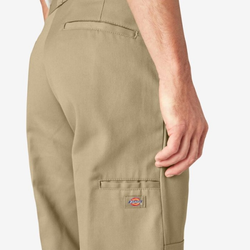 Dickies Loose Fit Double Knee Lucru Pants Kaki | CEAV0511
